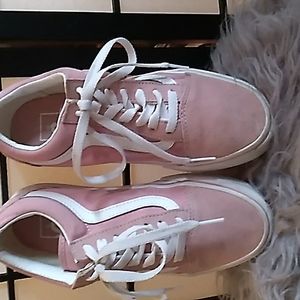 Vans Old skool pink chalk suede sneakers sz 5.5